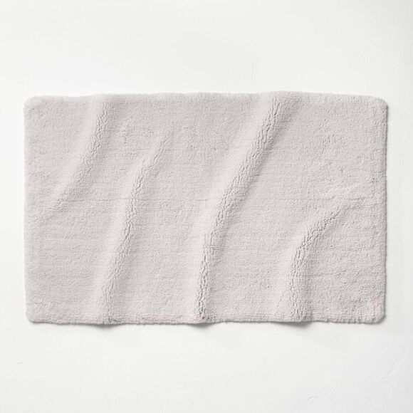 Casaluna -  Cotton-Blend Tufted 40x24" Bath Rug Heavy Gray - Picture 1 of 3